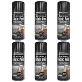 6X Black Flexible Fabric & Vinyl Spray Paint 200ml Spray Paint